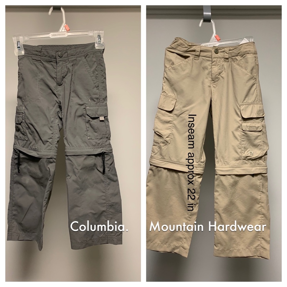 Two pairs of convertible youth pants